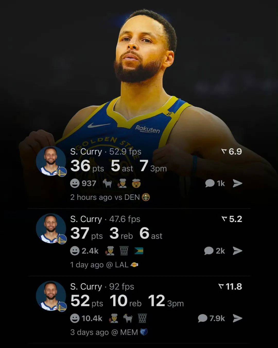 AYX SPORTS-库里连续三场比赛得分超过刷新纪录，掘金不断突破！